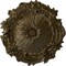 Ekena Millwork Plymouth Ceiling Medallion (Fits Canopies up to 1 5/8"), Hand-Painted Brass, 16 3/4"OD x 1 3/8"P CM16PLBRS - alternate 1